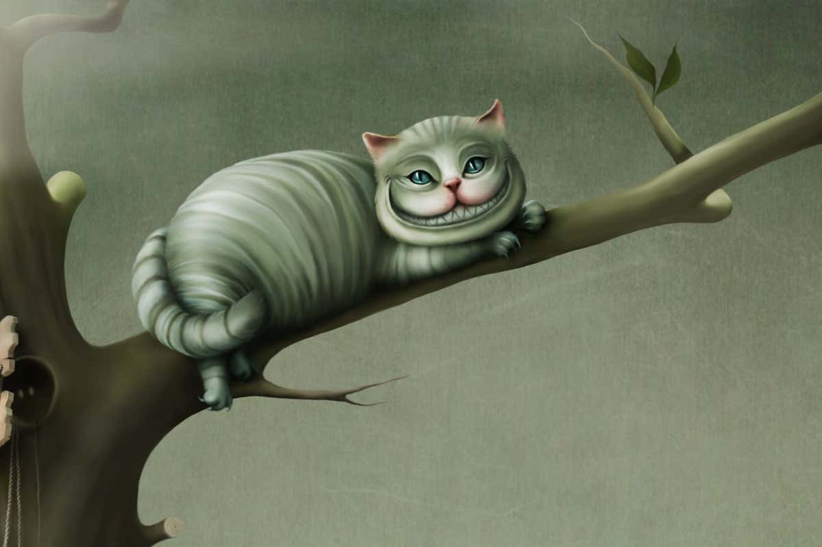 The Cheshire cat from Alice's Adventures in Wonderland